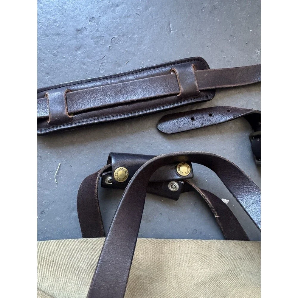 Filson 258 Padded Computer Briefcase Rugged Twill Tan Patina